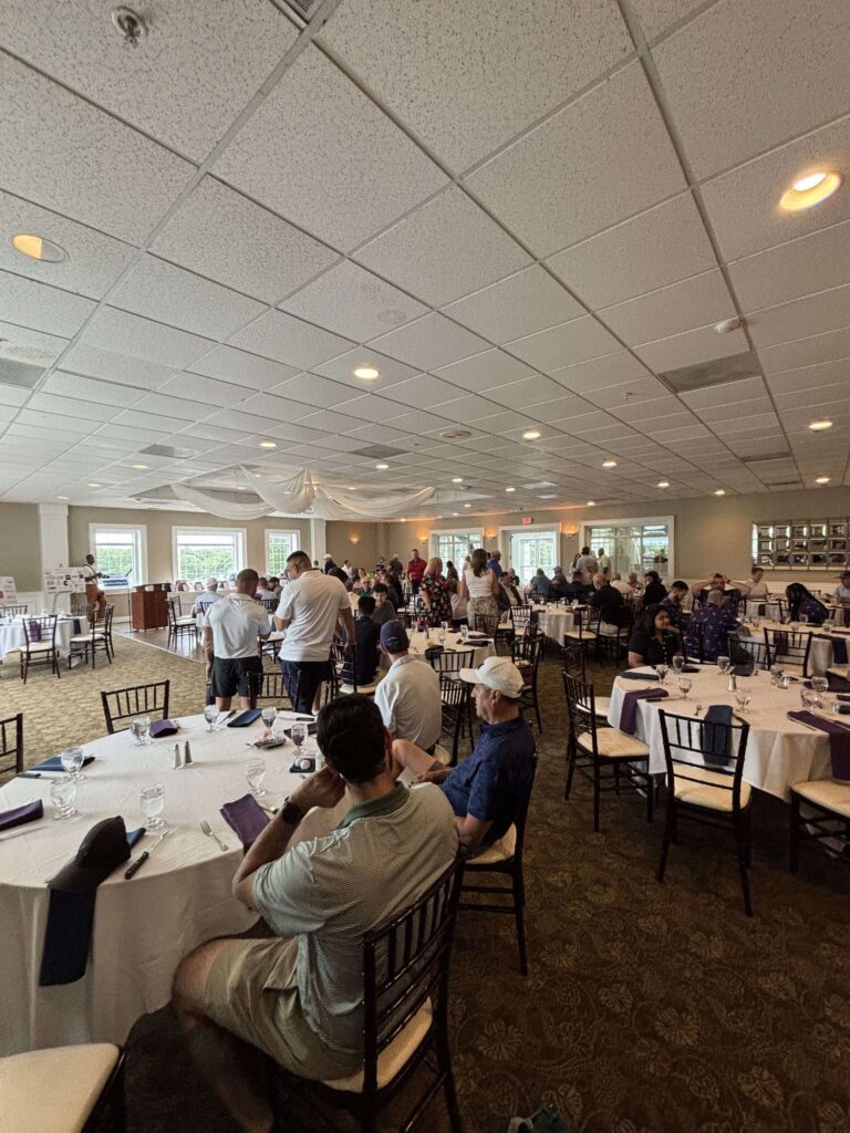 Local business people gathering for the awards lunch after the Marlborough Chamber Golf Classic round.