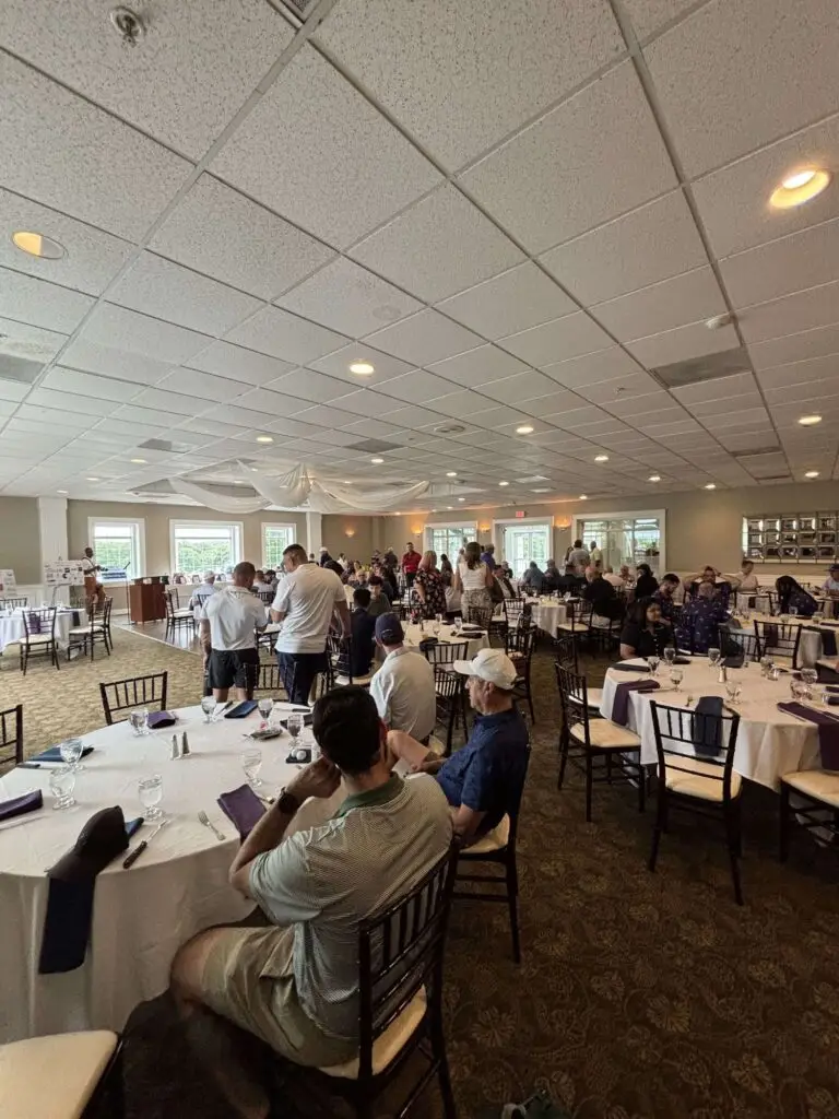 Local business people gathering for the awards lunch after the Marlborough Chamber Golf Classic round.